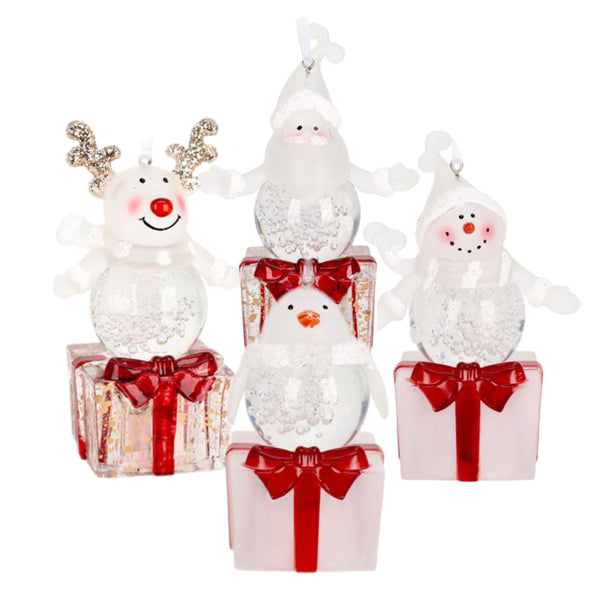 Assorted LED Christmas Character In Giftbox Ornament, INDIVIDUALLY SOLD