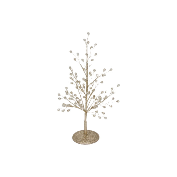 Assorted Gold Beaded Tree Figurine, INDIVIDUALLY SOLD