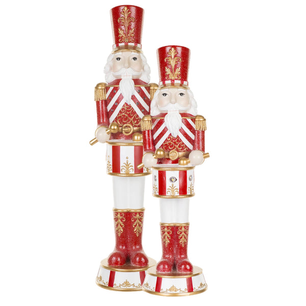 Assorted Red & Gold Nutcracker With Drum Figurine, INDIVIDUALLY SOLD