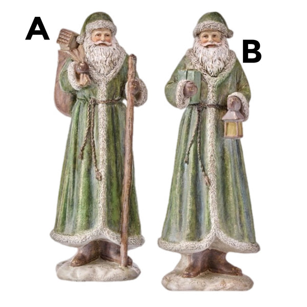 Assorted Green Santa Figurine, INDIVIDUALLY SOLD