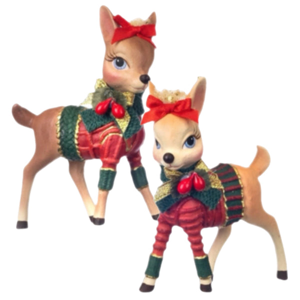 Assorted Deer Wearing Sweater Ornament, INDIVIDUALLY SOLD