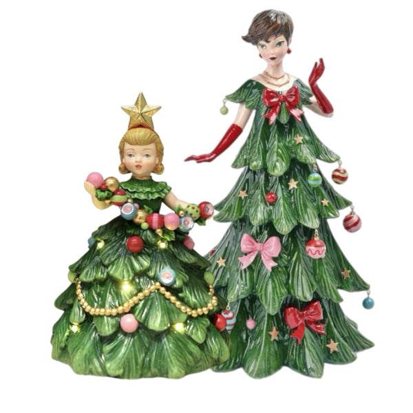 Assorted Tree Dress Figurine, INDIVIDUALLY SOLD