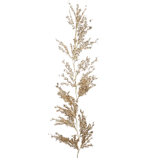 4.5' Gold Glittered Fern Garland