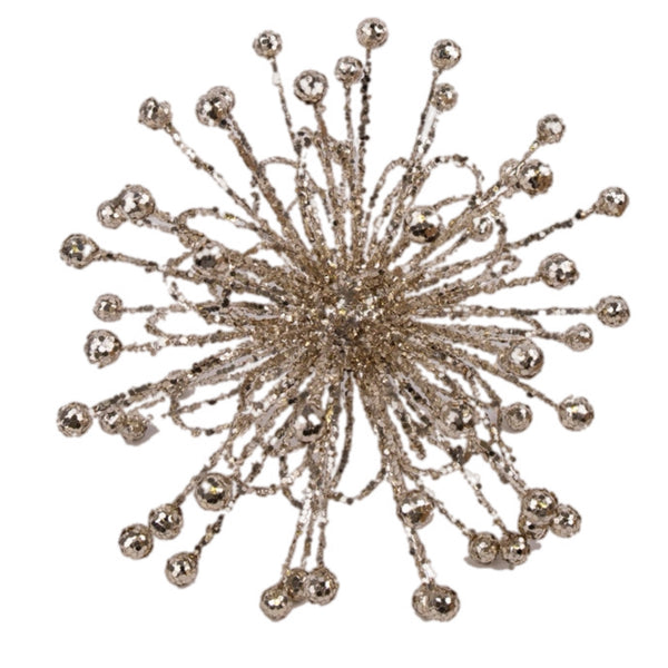 Assorted Champagne Starburst Ornament, INDIVIDUALLY SOLD