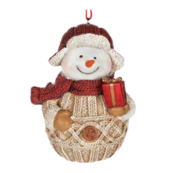 Assorted Snowman In Cream Sweater Ornament, INDIVIDUALLY SOLD