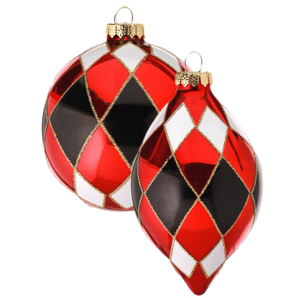 Assorted Red, White & Black Checkered Ball, INDIVIDUALLY SOLD