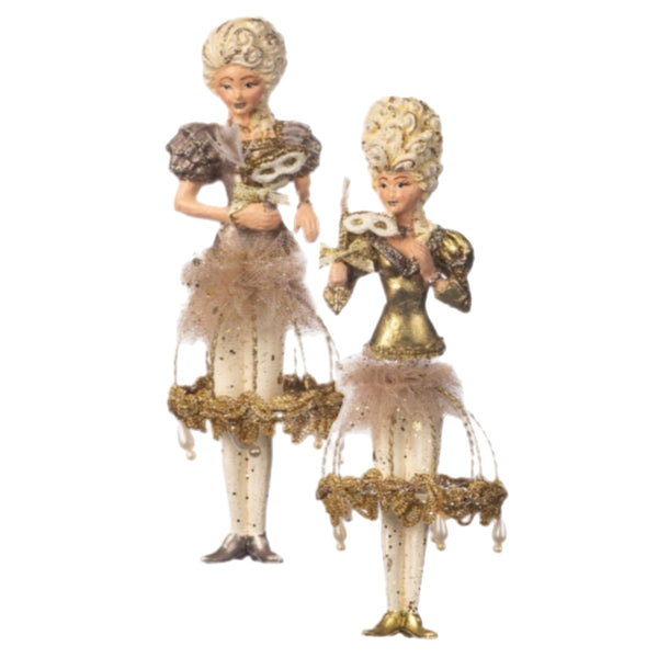 Assorted Dangle Masquerade Lady Ornament, INDIVIDUALLY SOLD