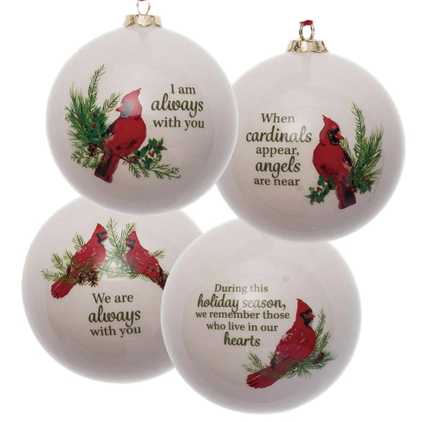 Assorted Cardinal Memorial Ball, INDIVIDUALLY SOLD