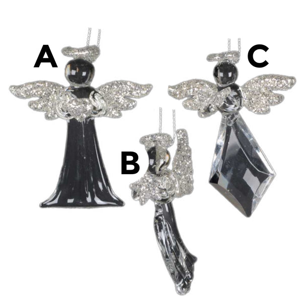Assorted Angel With Glitter Wings Ornament, INDIVIDUALLY SOLD
