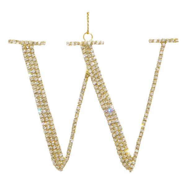 Assorted Rhinestone Monogrammed Ornament, INDIVIDUALLY SOLD