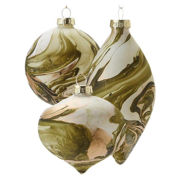 Assorted Green Marbled Effect Ball, INDIVIDUALLY SOLD