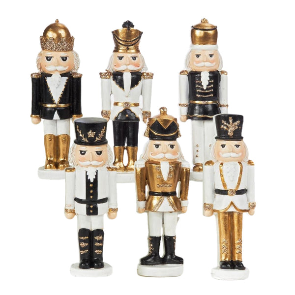 Assorted Black & Gold Nutcracker Figurine, INDIVIDUALLY SOLD