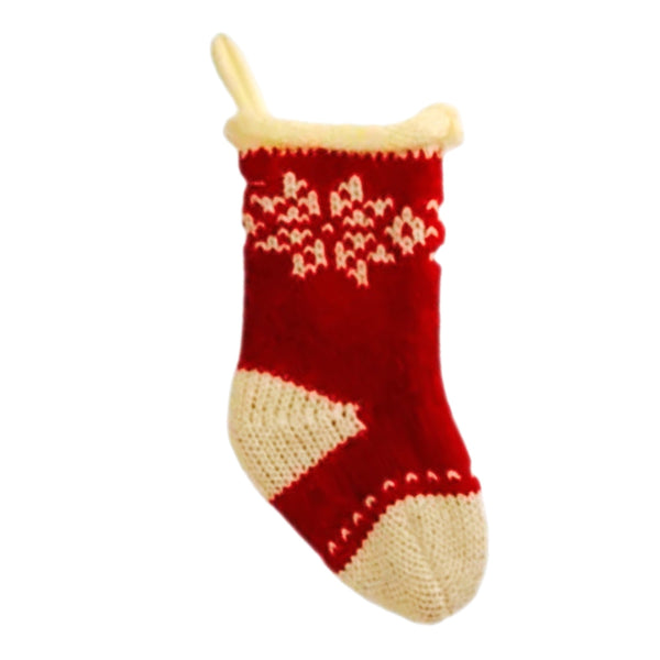 Assorted 5" Mini Knit Stocking Ornament, INDIVIDUALLY SOLD