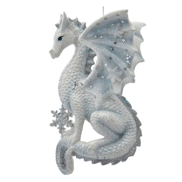 Assorted Silver Dragon With Snowflake Ornament, INDIVIDUALLY SOLD