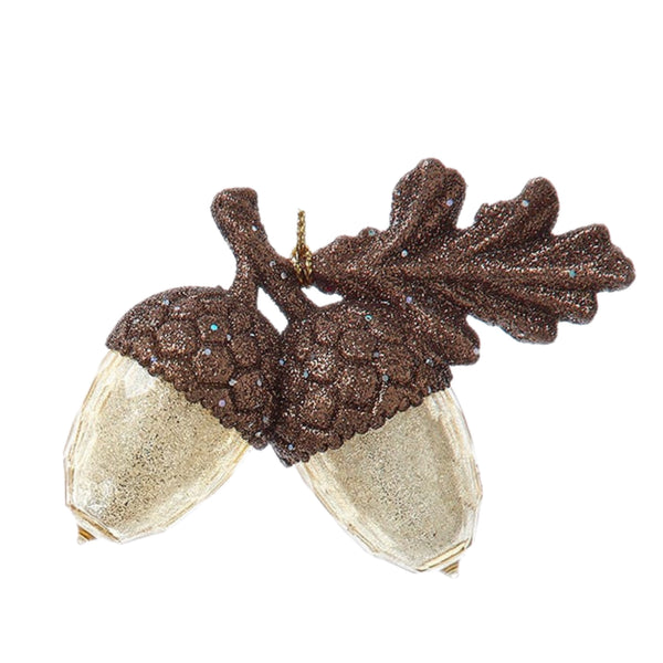 Assorted Glitter Acorn Ornament, INDIVIDUALLY SOLD