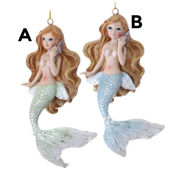 Assorted Pastel Mermaid Ornaments, INDIVIDUALLY SOLD