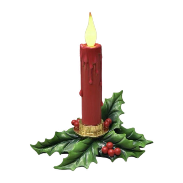 Assorted LED Holly Candle Stick Figurine, INDIVIDUALLY SOLD
