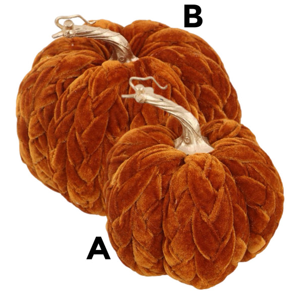 Assorted Burnt Orange Braided Pumpkin, INDIVIDUALLY SOLD