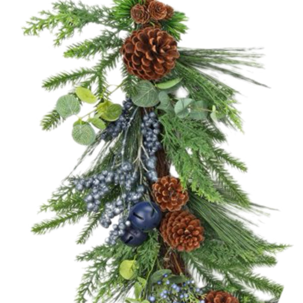 6' Mixed Pine With Blueberries Garland