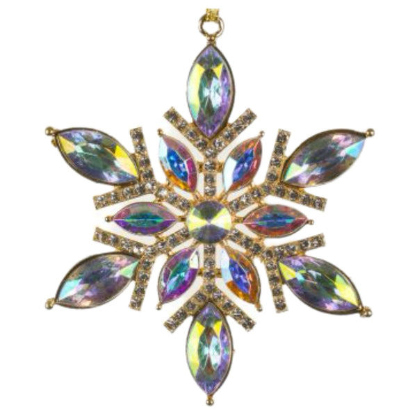 Assorted Iridescent Snowflake Ornament, INDIVIDUALLY SOLD