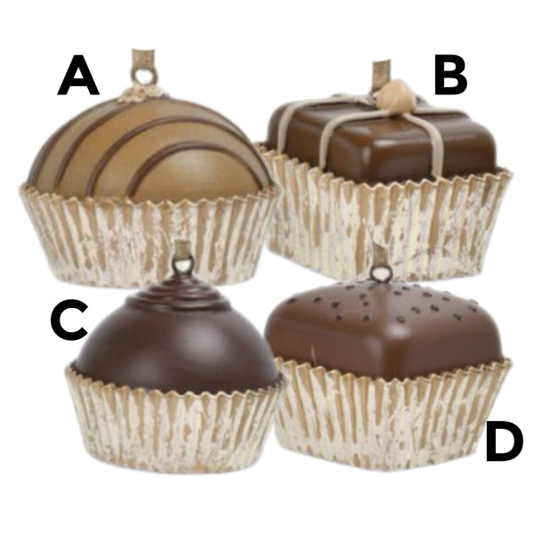 Assorted Chocolate Petit Fours Ornament, INDIVIDUALLY SOLD