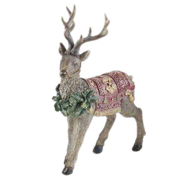 Assorted Reindeer With Red Blanket Figurine, INDIVIDUALLY SOLD