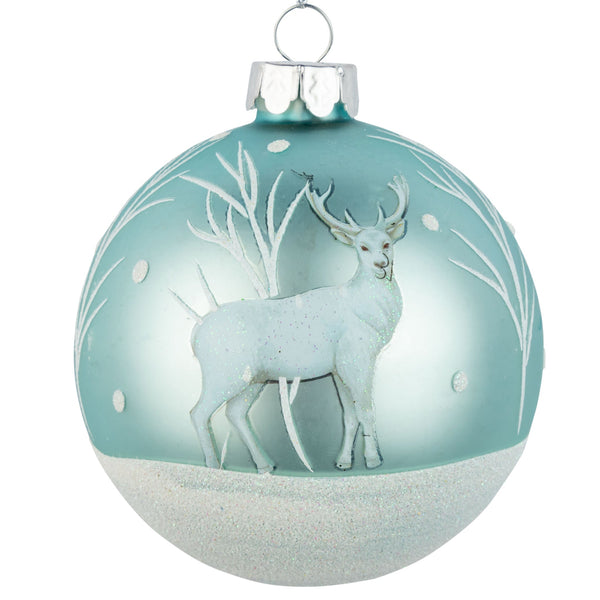 Assorted Light Blue With Snowflakes Ball, INDIVIDUALLY SOLD