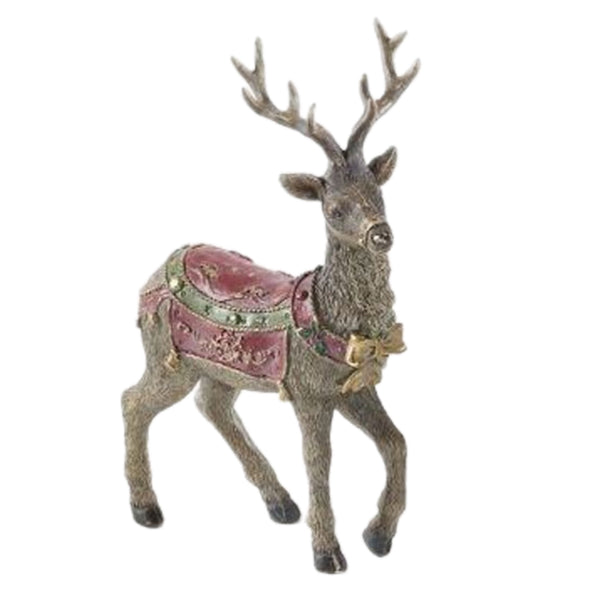 Assorted Reindeer With Red Blanket Figurine, INDIVIDUALLY SOLD