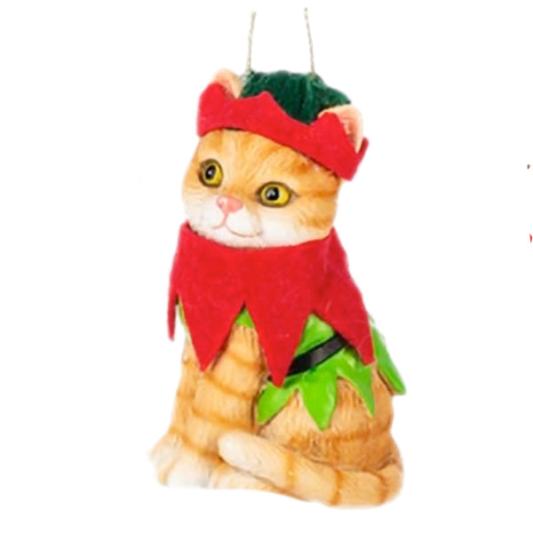 Assorted Holiday Dressed Cat Ornament, INDIVIDUALLY SOLD