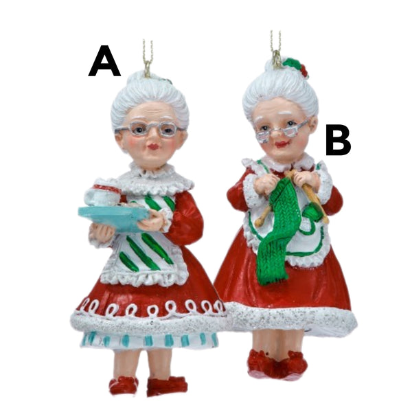 Assorted Mrs. Claus Ornament, INDIVIDUALLY SOLD