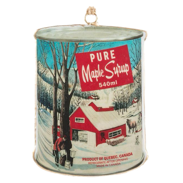 Double Sided Maple Syrup Can Ornament