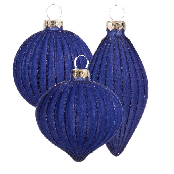 Assorted Blue Glittered Ball, INDIVIDUALLY SOLD