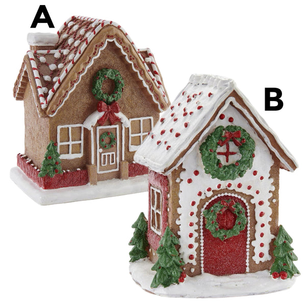 Assorted Gingerbread House Figurine, INDIVIDUALLY SOLD