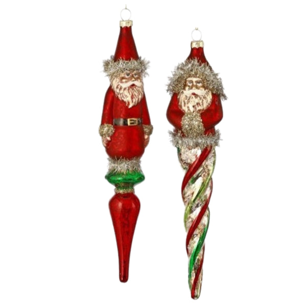 Assorted Santa Finial Ornament, INDIVIDUALLY SOLD