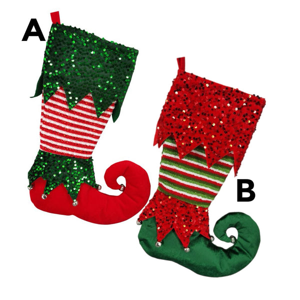 Assorted 19" Elf Stocking, INDIVIDUALLY SOLD