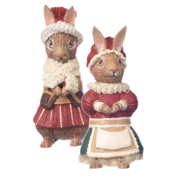 Assorted Rabbit In Apron Ornament, INDIVIDUALLY SOLD