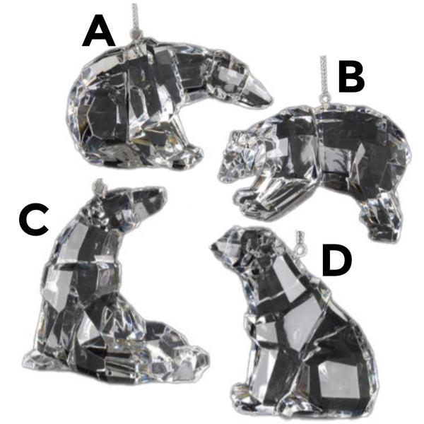 Assorted Polar Bear Ornament, INDIVIDUALLY SOLD