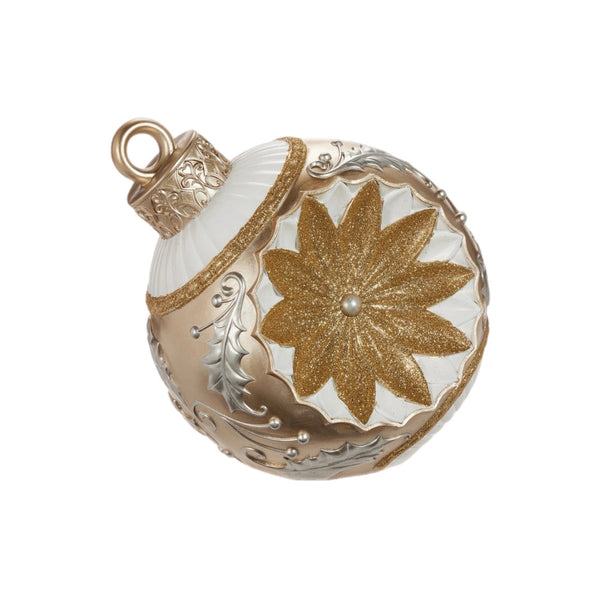 Assorted Gold Poinsettia Reflector Figurine, INDIVIDUALLY SOLD