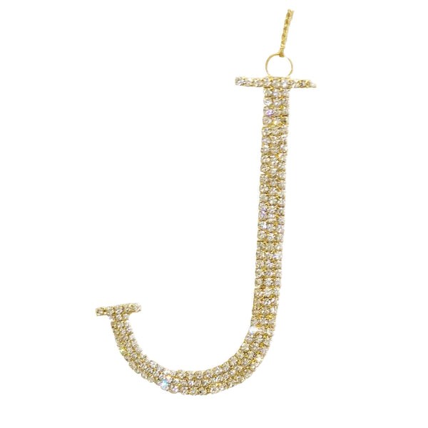 Assorted Rhinestone Monogrammed Ornament, INDIVIDUALLY SOLD