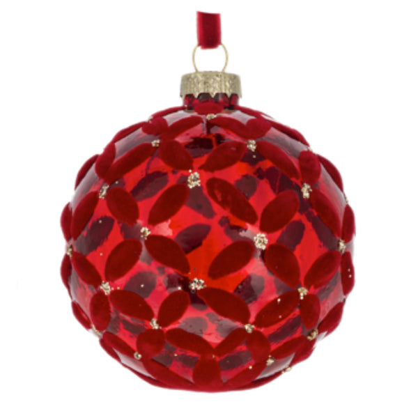 Assorted Red Basket Weave Pattern Ball, INDIVIDUALLY SOLD