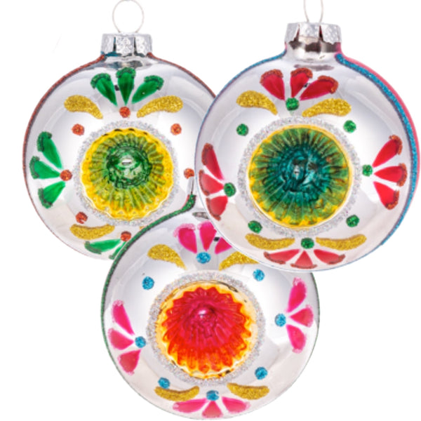 Assorted Mini Flower Reflector Ball, INDIVIDUALLY SOLD