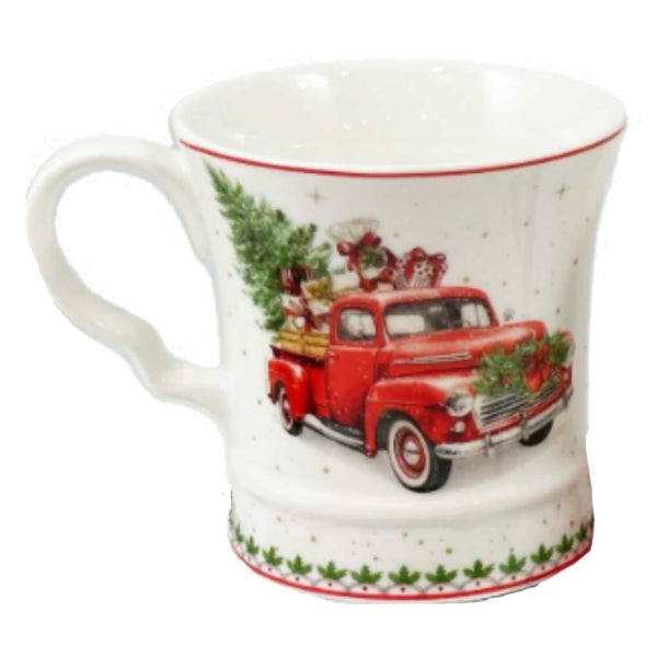 Assorted Red Truck Mug, INDIVIDUALLY SOLD