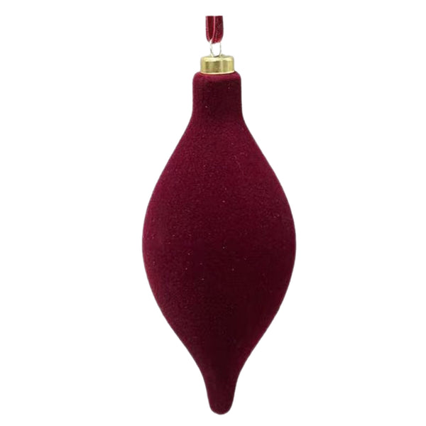 Assorted Flocked Burgundy Ball, INDIVIDUALLY SOLD