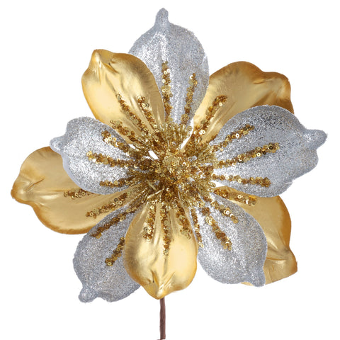 Silver And Gold Magnolia Stem