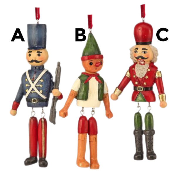Assorted Toy Nutcracker Ornament, INDIVIDUALLY SOLD