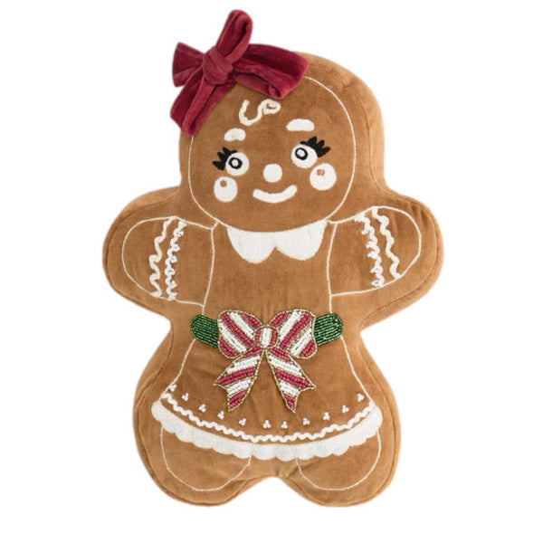 Assorted Gingerbread Person Pillow, INDIVIDUALLY SOLD