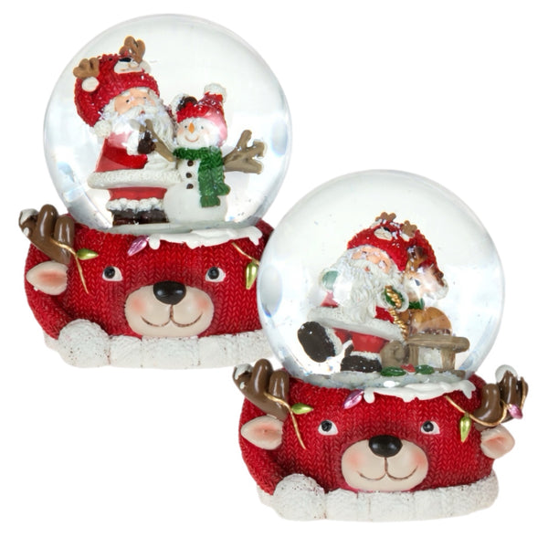 Assorted Reindeer Base Snowglobe, INDIVIDUALLY SOLD