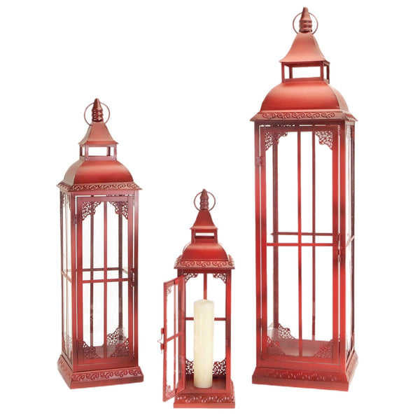 Assorted Red Lantern Candle Holder, INDIVIDUALLY SOLD