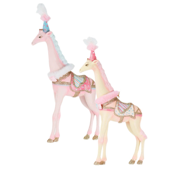 Assorted Giraffe In Party Hat Ornament, INDIVIDUALLY SOLD