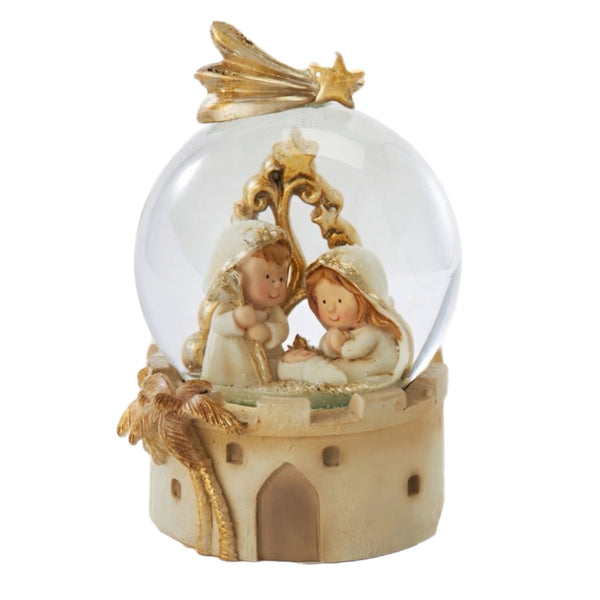 Assorted Gold Nativity Scene Snowglobe, INDIVIDUALLY SOLD